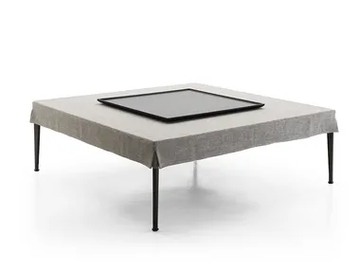 MIRTO INDOOR - Square fabric coffee table with tray by B&B Italia - view 2